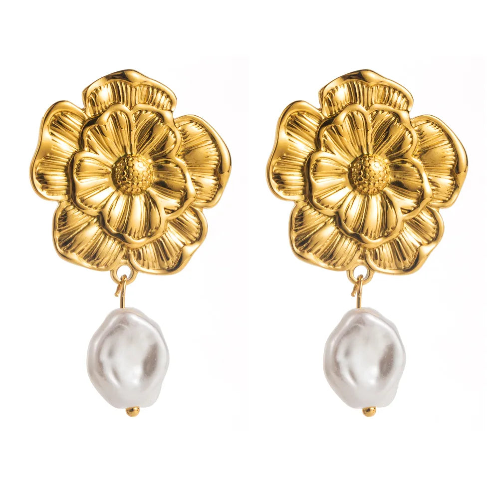 1 Pair Casual Vacation Classic Style Flower Bow Knot Inlay Imitation Pearl Alloy Pearl Gold Plated Silver Plated Ear Studs