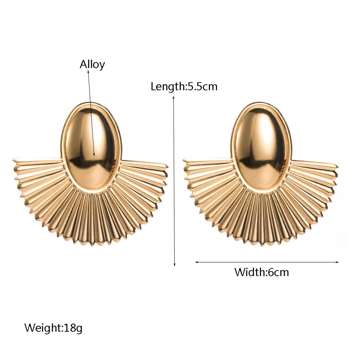 1 Pair Casual Vacation Classic Style Geometric Alloy Gold Plated Silver Plated Ear Studs