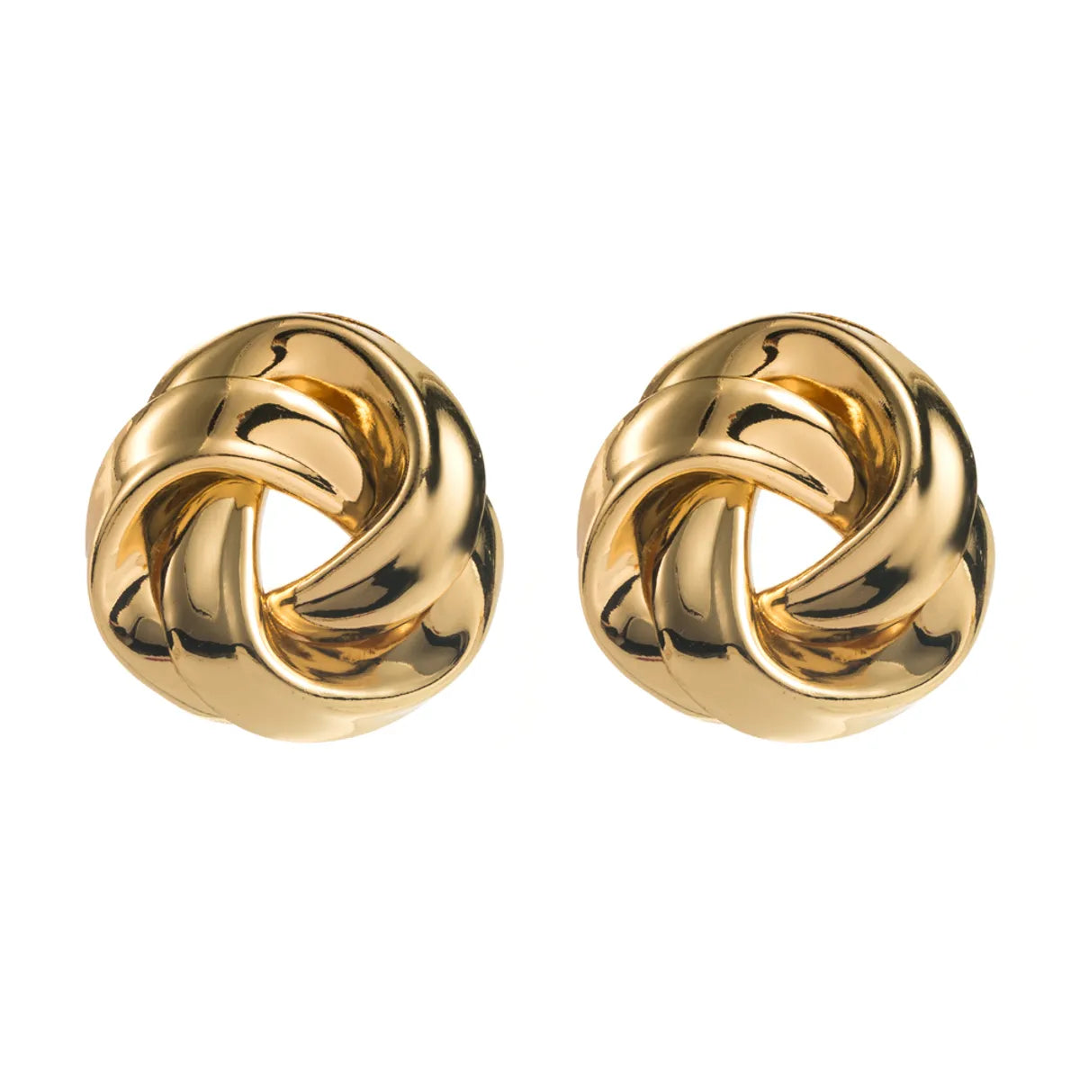 1 Pair Casual Vacation Classic Style Geometric Solid Color Alloy Gold Plated Ear Studs