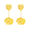 1 Pair Casual Vacation Classic Style Petal Plating Alloy Gold Plated Silver Plated Drop Earrings