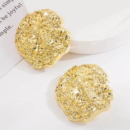 1 Pair Casual Vacation Classic Style Round Plating Alloy Gold Plated Silver Plated Ear Studs