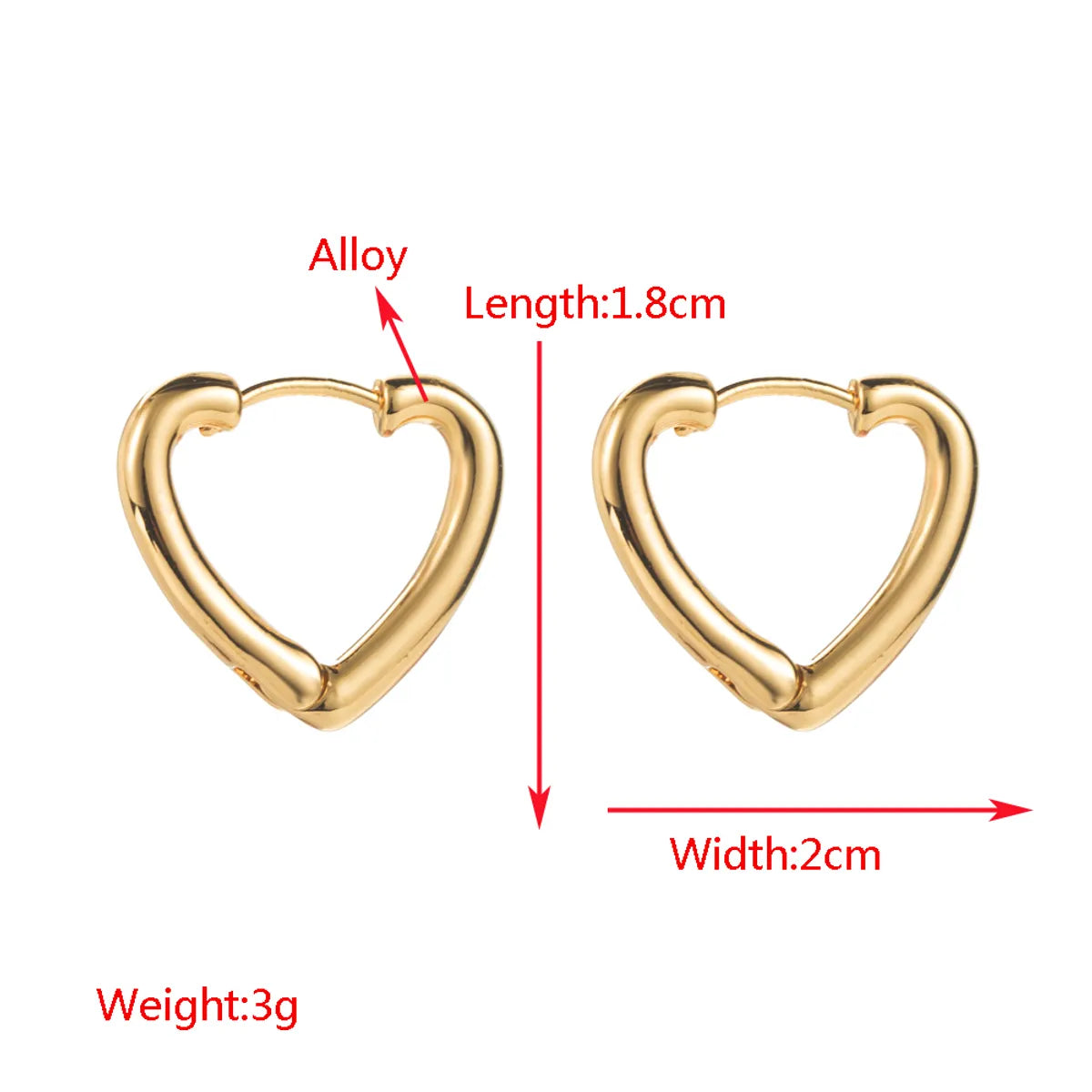 1 Pair Casual Vacation Classic Style Solid Color Plating Alloy 14K Gold Plated Earrings