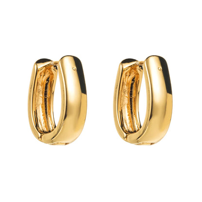 1 Pair Casual Vacation Classic Style Solid Color Plating Alloy 14K Gold Plated Earrings