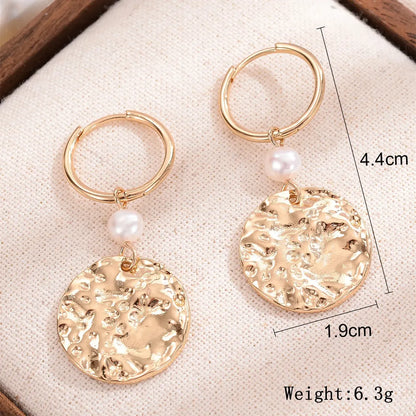 1 Pair Casual Vacation Irregular Plating Copper Drop Earrings