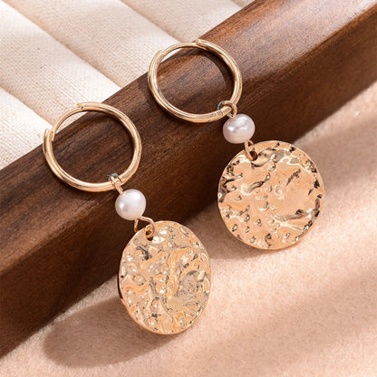 1 Pair Casual Vacation Irregular Plating Copper Drop Earrings