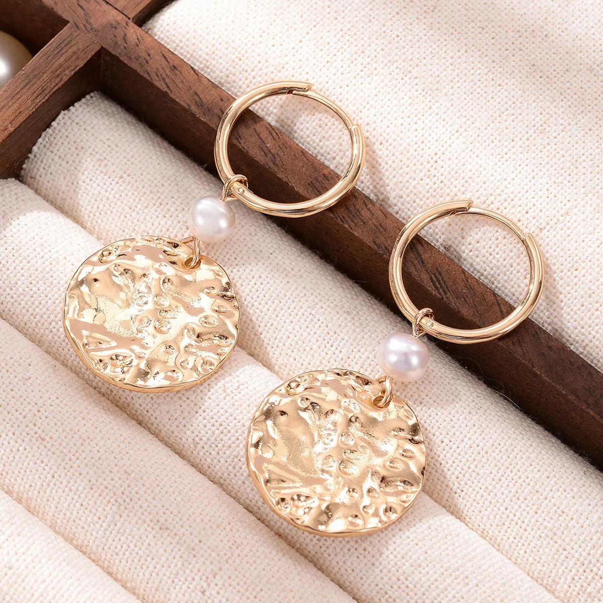 1 Pair Casual Vacation Irregular Plating Copper Drop Earrings