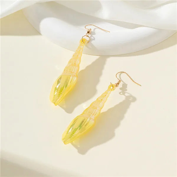 1 Pair Casual Vacation Marine Style Conch Arylic Drop Earrings