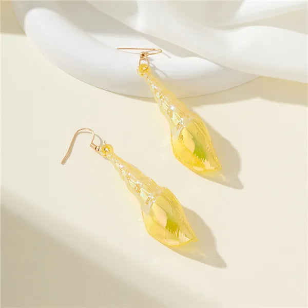 1 Pair Casual Vacation Marine Style Conch Arylic Drop Earrings