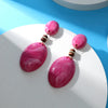 1 Pair Casual Vacation Oval Synthetic Resin Drop Earrings