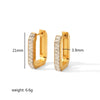 1 Pair Casual Vacation Simple Style Square Plating Inlay 304 Stainless Steel Zircon Earrings