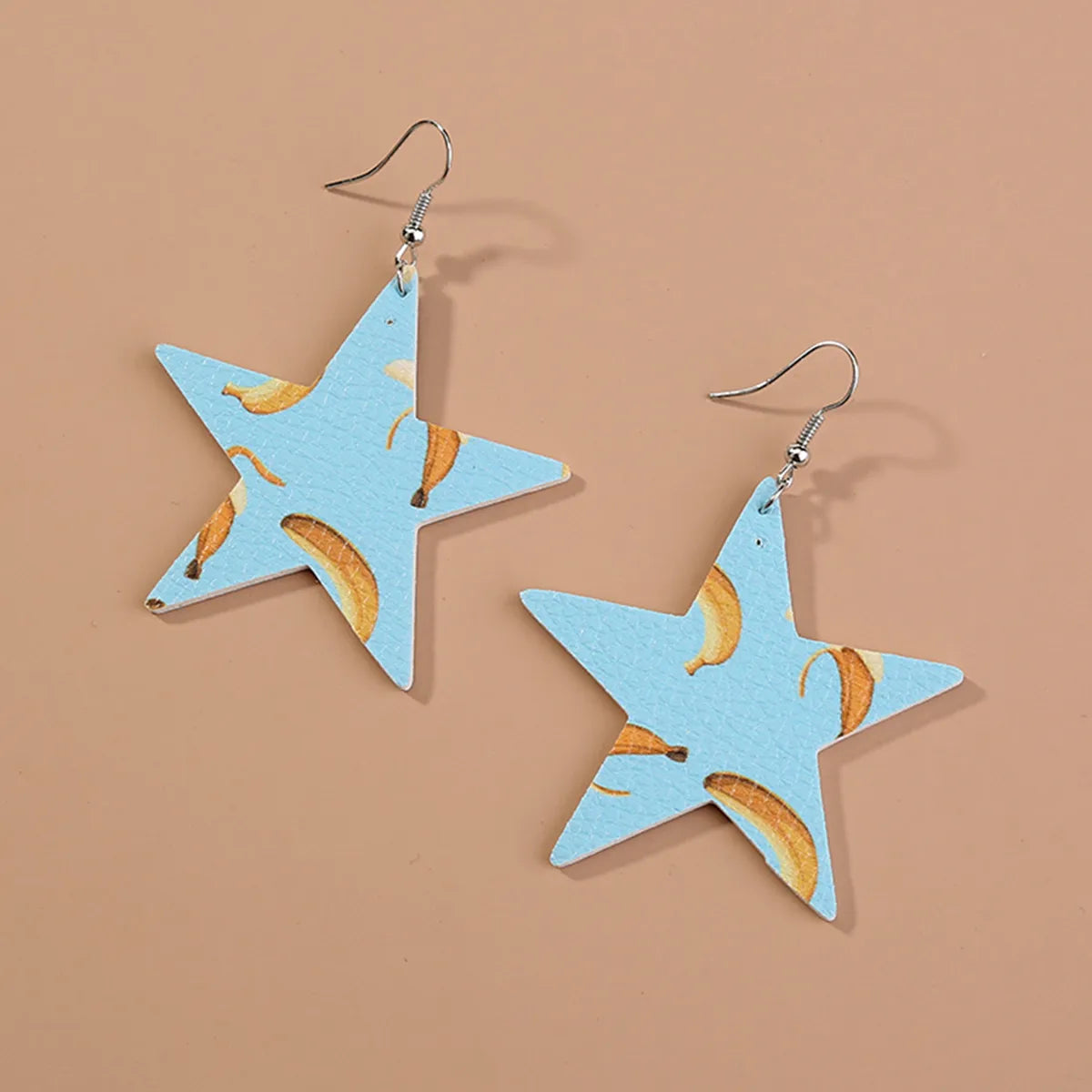 1 Pair Casual Vacation Star Fruit Imitation Leather Drop Earrings