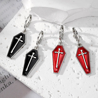 1 Pair Casual Vintage Style Cross Alloy Drop Earrings