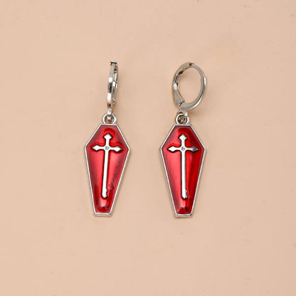 1 Pair Casual Vintage Style Cross Alloy Drop Earrings