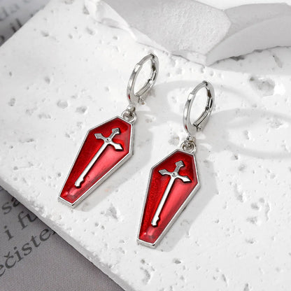 1 Pair Casual Vintage Style Cross Alloy Drop Earrings