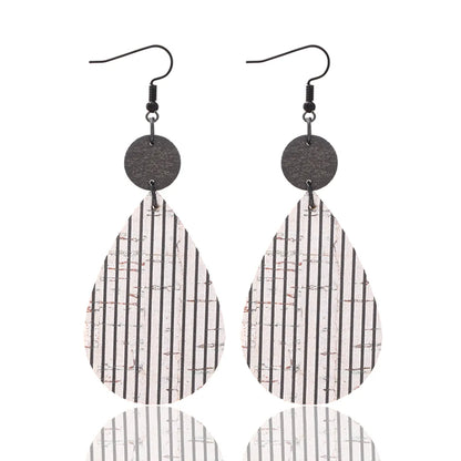 1 Pair Casual Vintage Style Ethnic Style Geometric Wood Drop Earrings