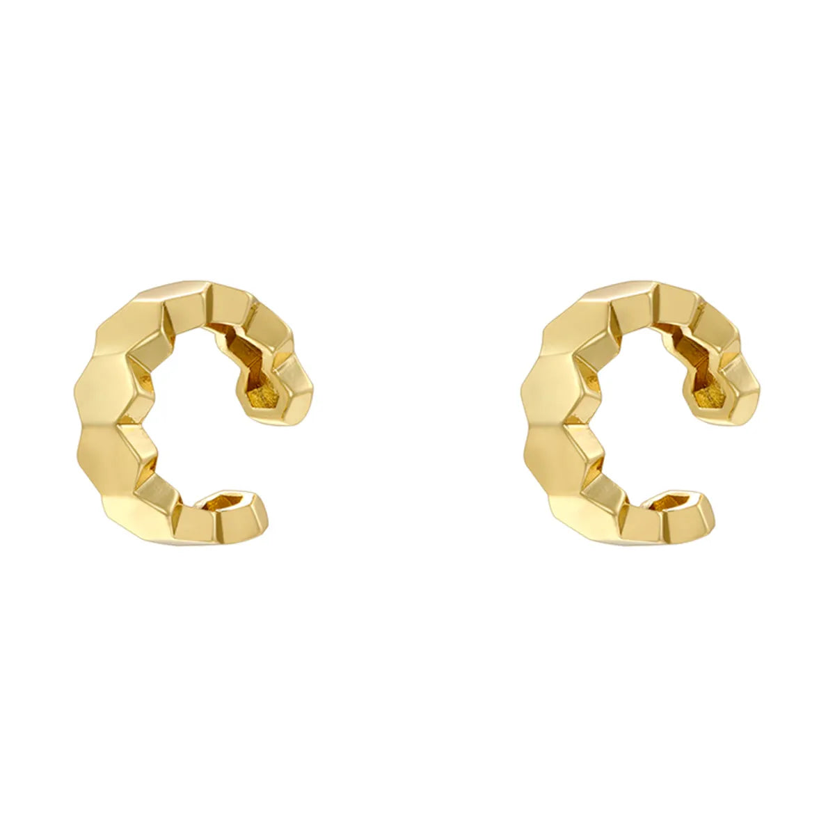 1 Pair Casual Vintage Style Simple Style Rhombus Gear Plating Inlay Copper Zircon 18K Gold Plated Ear Studs