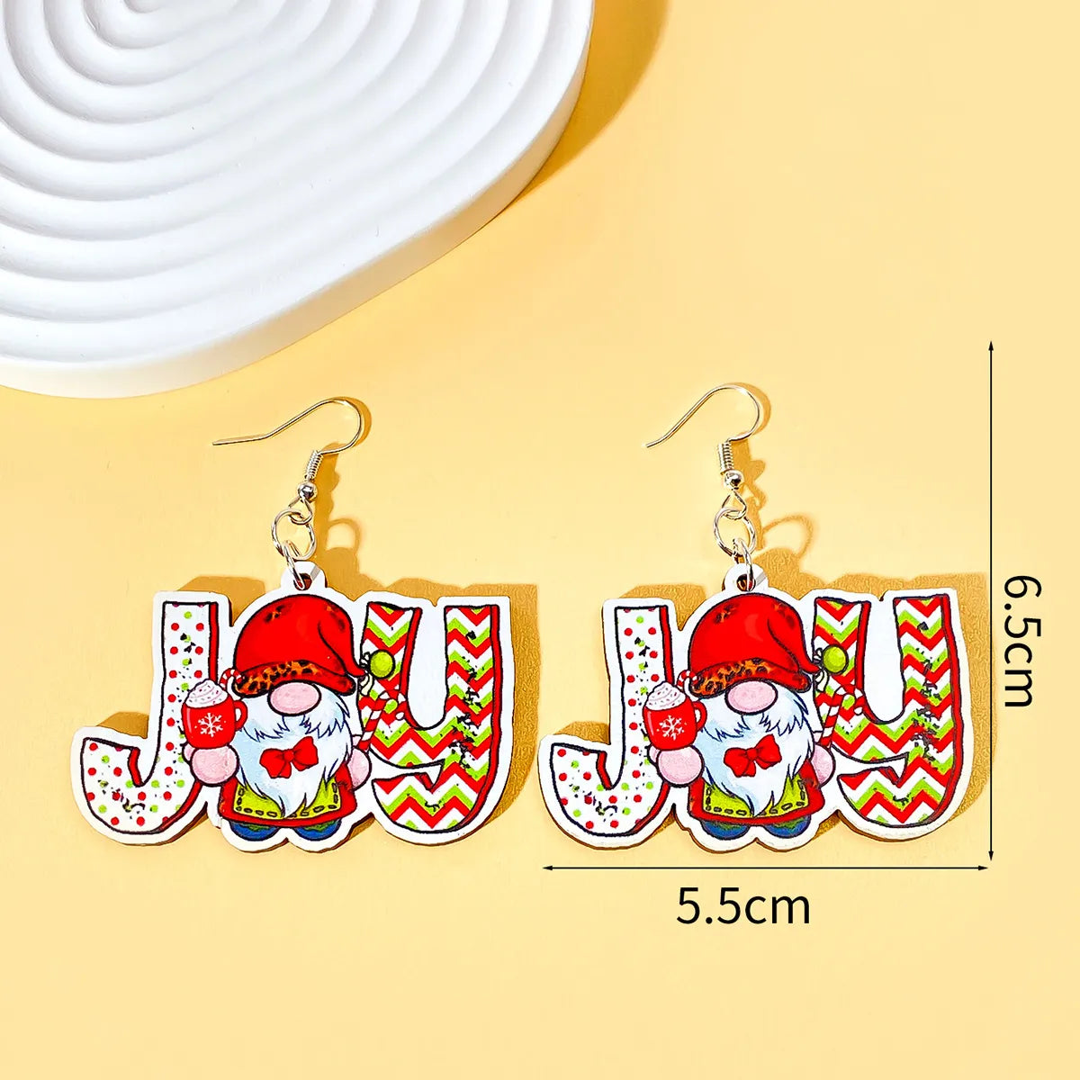 1 Pair Christmas Streetwear Animal Santa Claus Snowflake Wood Drop Earrings