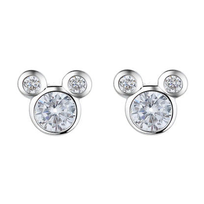 1 Pair Classic Style Cartoon Plating Inlay Sterling Silver Zircon Ear Studs