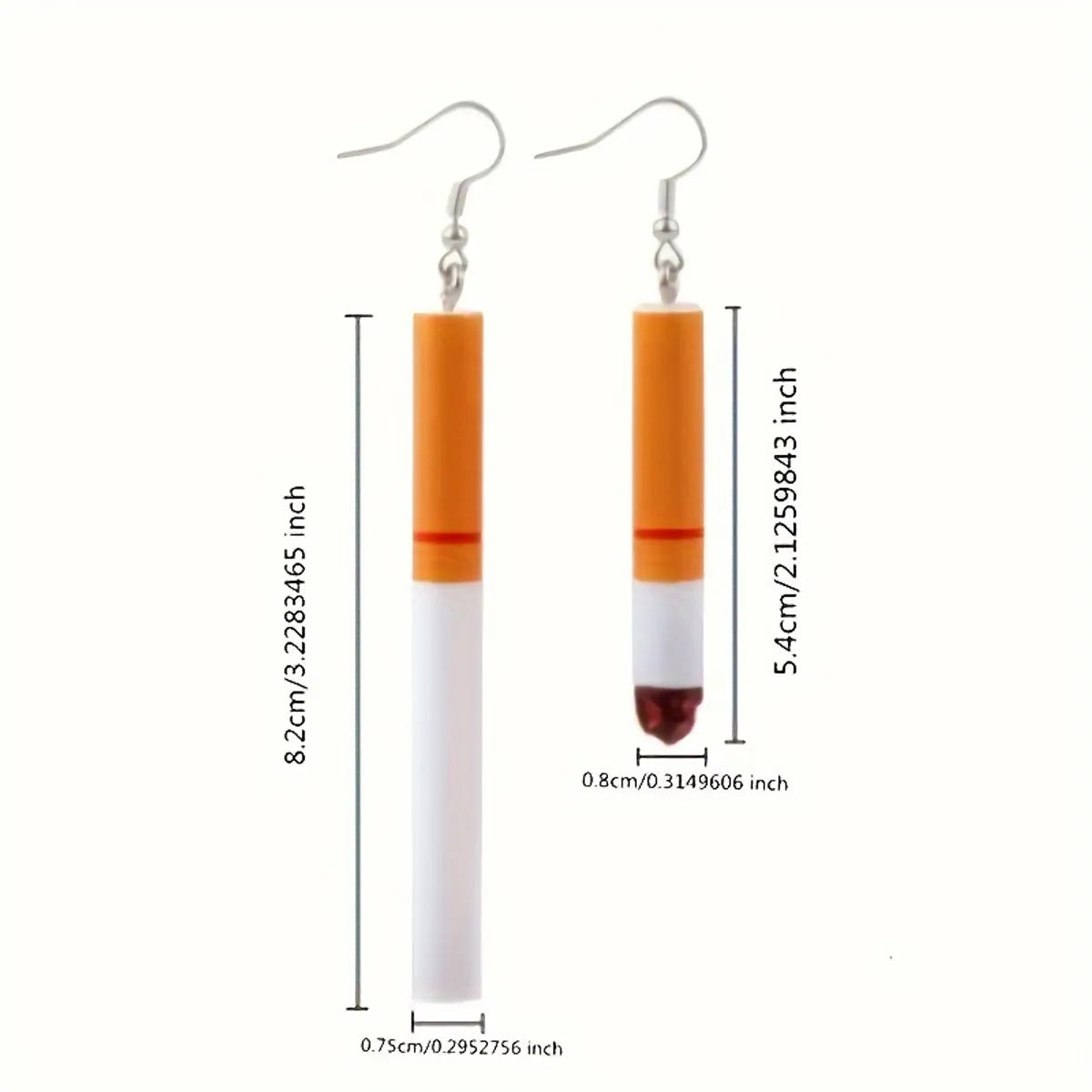 1 Pair Classic Style Color Block Resin Drop Earrings