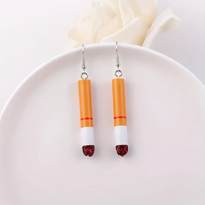 1 Pair Classic Style Color Block Resin Drop Earrings