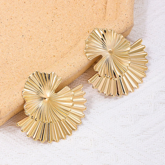 1 Pair Classic Style Commute Flower Alloy Ear Studs