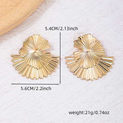 1 Pair Classic Style Commute Flower Alloy Ear Studs