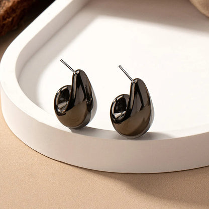 1 Pair Classic Style Commute Water Droplets Plating Alloy Ferroalloy 14k Gold Plated Silver Plated Ear Studs