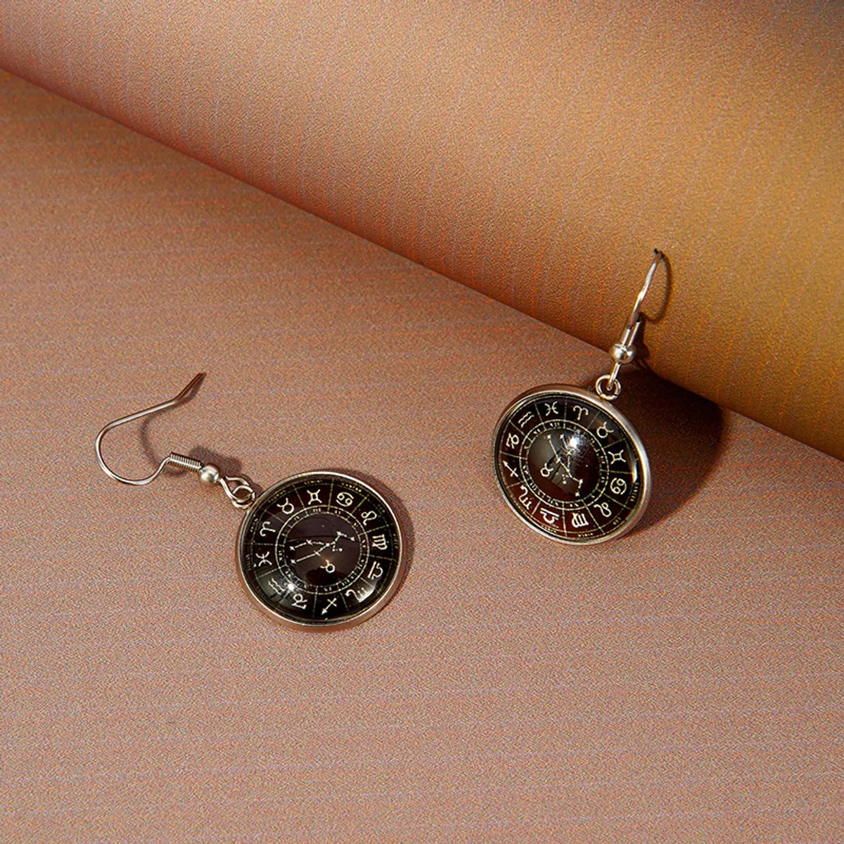 1 Pair Classic Style Constellation Handmade Inlay Stainless Steel Glass Drop Earrings