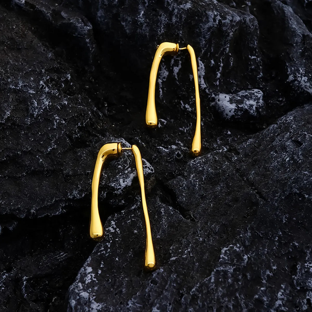 1 Pair Classic Style Geometric Copper Plating 18k Gold Plated Ear Studs