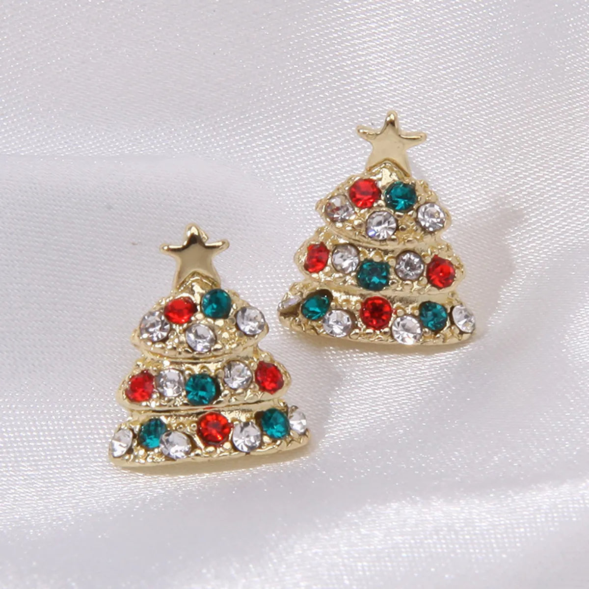 1 Pair Classic Style Geometric Santa Claus Snowflake Alloy Drop Earrings Ear Studs