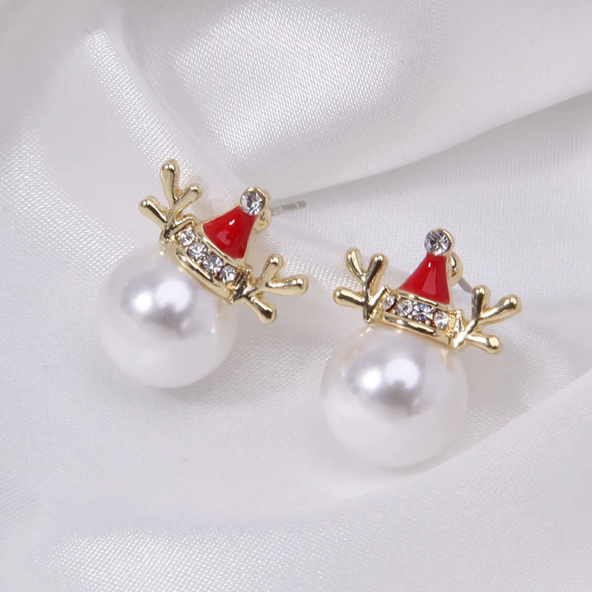 1 Pair Classic Style Geometric Santa Claus Snowflake Alloy Drop Earrings Ear Studs