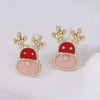 1 Pair Classic Style Geometric Santa Claus Snowflake Alloy Drop Earrings Ear Studs