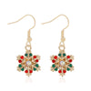 1 Pair Classic Style Geometric Santa Claus Snowflake Alloy Drop Earrings Ear Studs