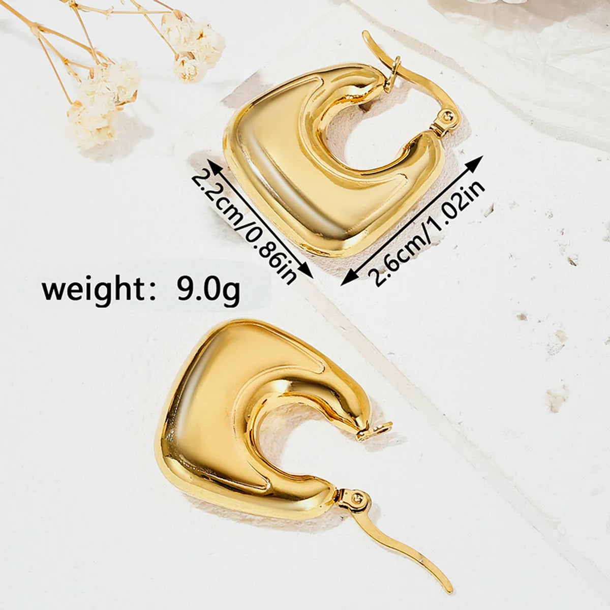 1 Pair Classic Style Geometric Solid Color Plating Copper Hoop Earrings