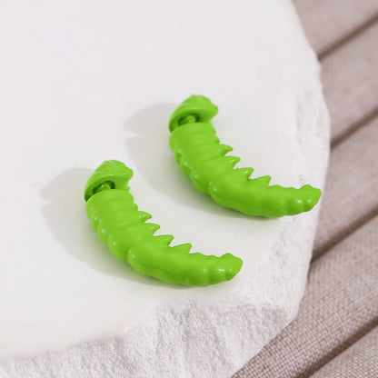 1 Pair Classic Style Insect Caterpillar Stoving Varnish Alloy Ear Studs