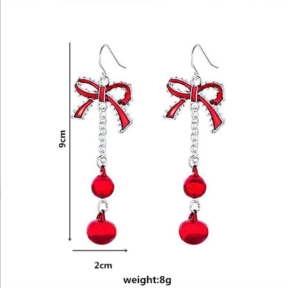 1 Pair Classical Cute Christmas Tree Santa Claus Bell Plating Arylic Alloy K Gold Plated Silver Plated Drop Earrings