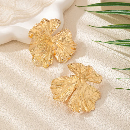 1 Pair Classical Hip-Hop Flower Alloy Ear Studs