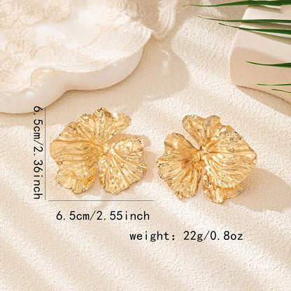 1 Pair Classical Hip-Hop Flower Alloy Ear Studs