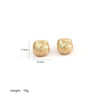 1 Pair Classical Retro Commute C Shape Plating Copper 18k Gold Plated Ear Studs