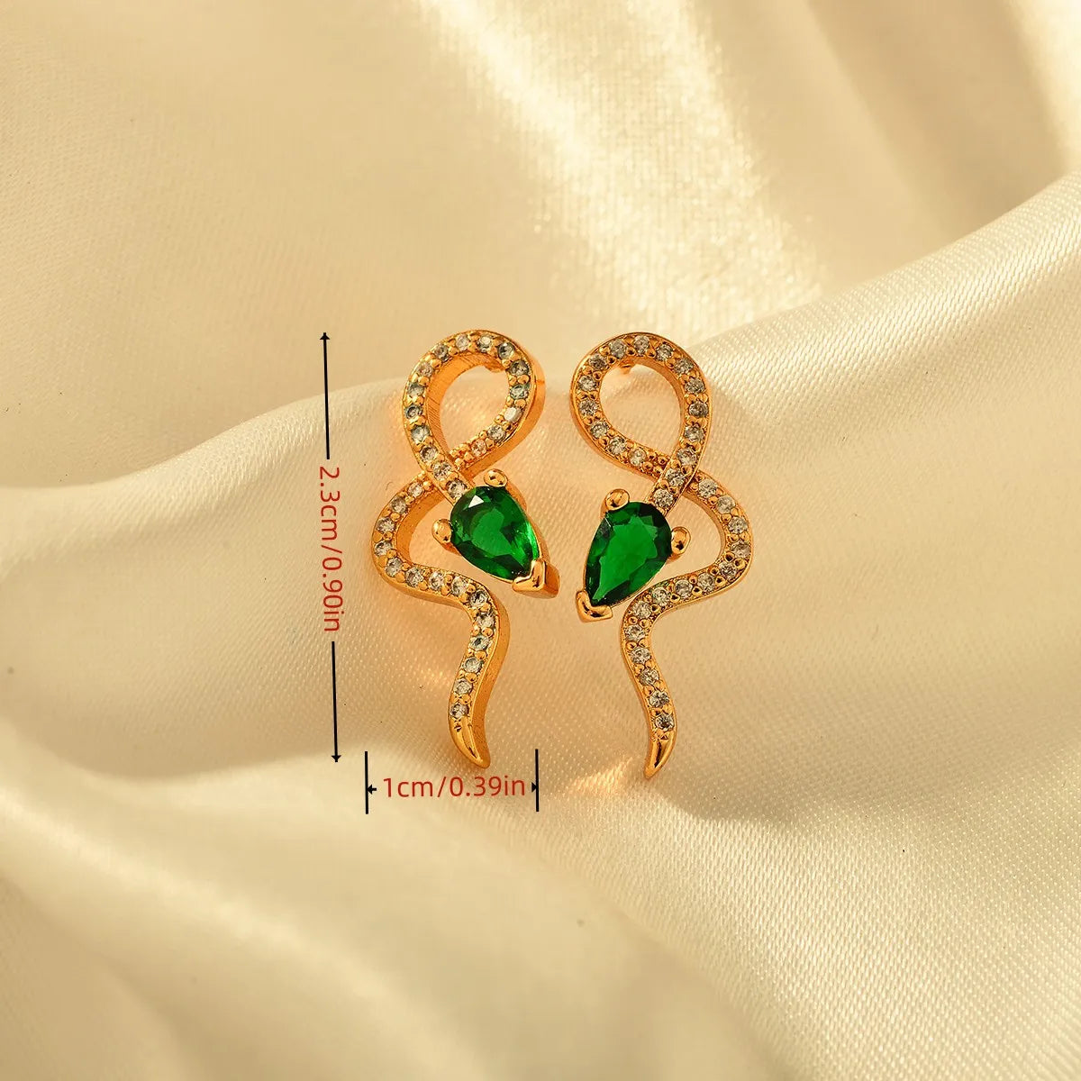 1 Pair Classical Snake Alloy Ear Studs