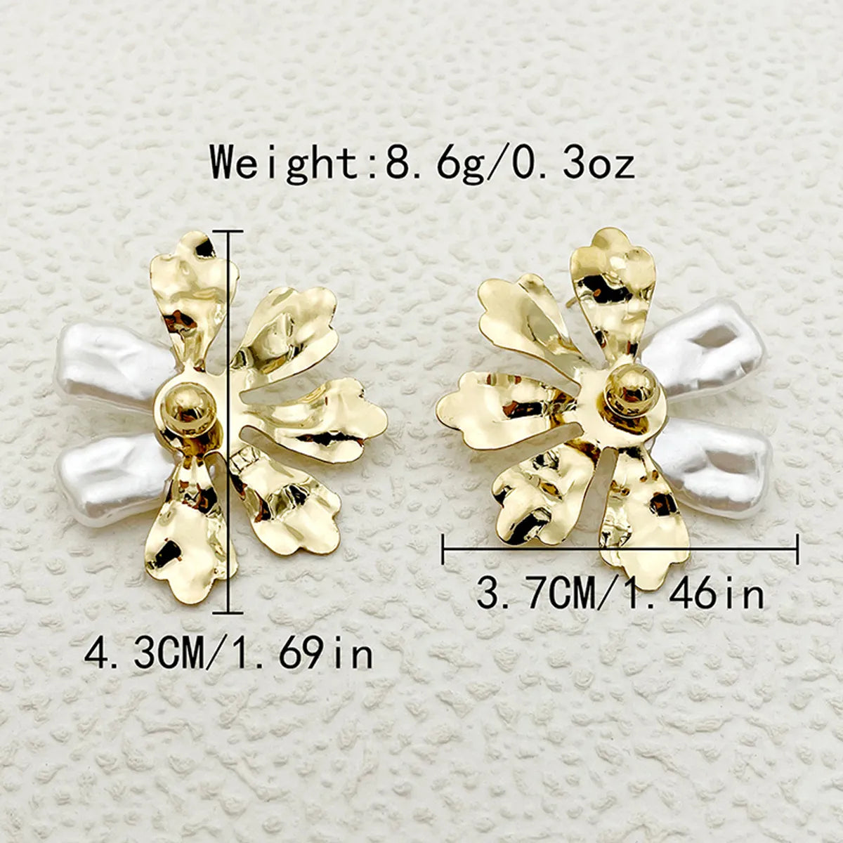 1 Pair Commute Flower Plating Stainless Steel Gold Plated Ear Studs