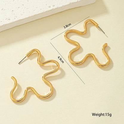 1 Pair Commute Geometric Irregular Plating Alloy Drop Earrings