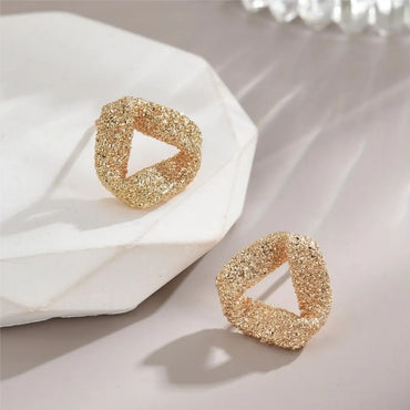 1 Pair Commute Geometric Plating Copper 18k Gold Plated White Gold Plated Ear Studs