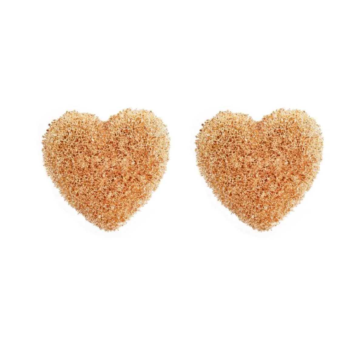 1 Pair Commute Heart Shape Plating Copper 18k Gold Plated White Gold Plated Ear Studs