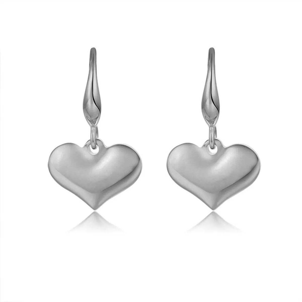 1 Pair Commute Heart Shape Plating 304 Stainless Steel 18K Gold Plated Drop Earrings