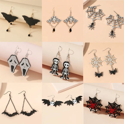 1 Pair Commute Insect Printing Arylic Drop Earrings