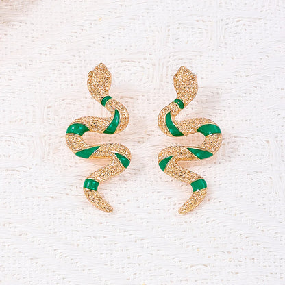 1 Pair Cool Style Snake Alloy Ear Studs