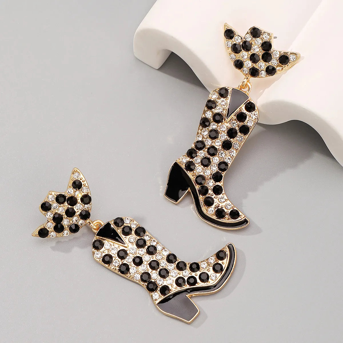 1 Pair Cowboy Style Modern Style Printing Alloy Drop Earrings