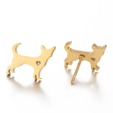 1 Pair Cute Animal Titanium Steel Plating Ear Studs