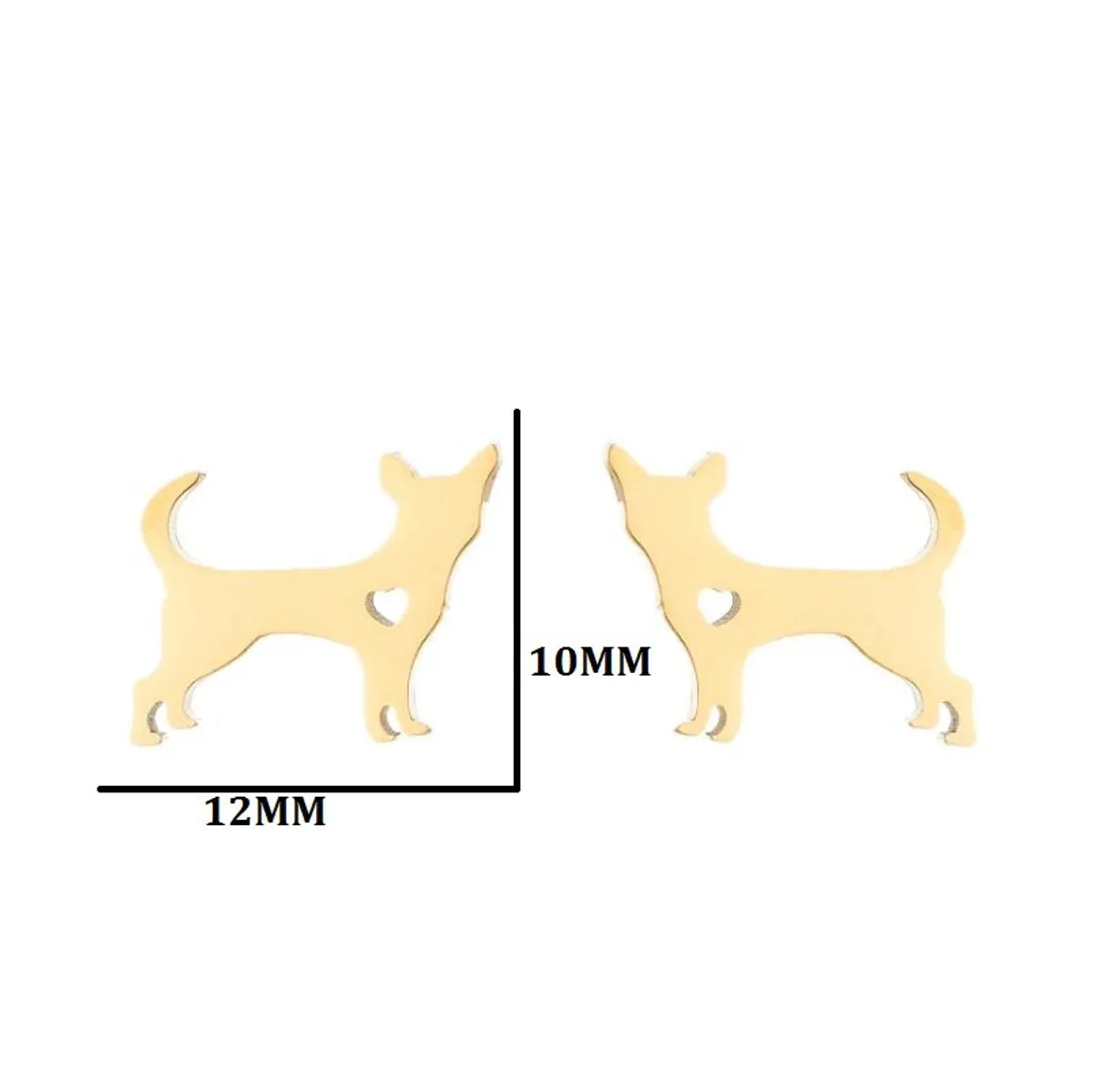 1 Pair Cute Animal Titanium Steel Plating Ear Studs